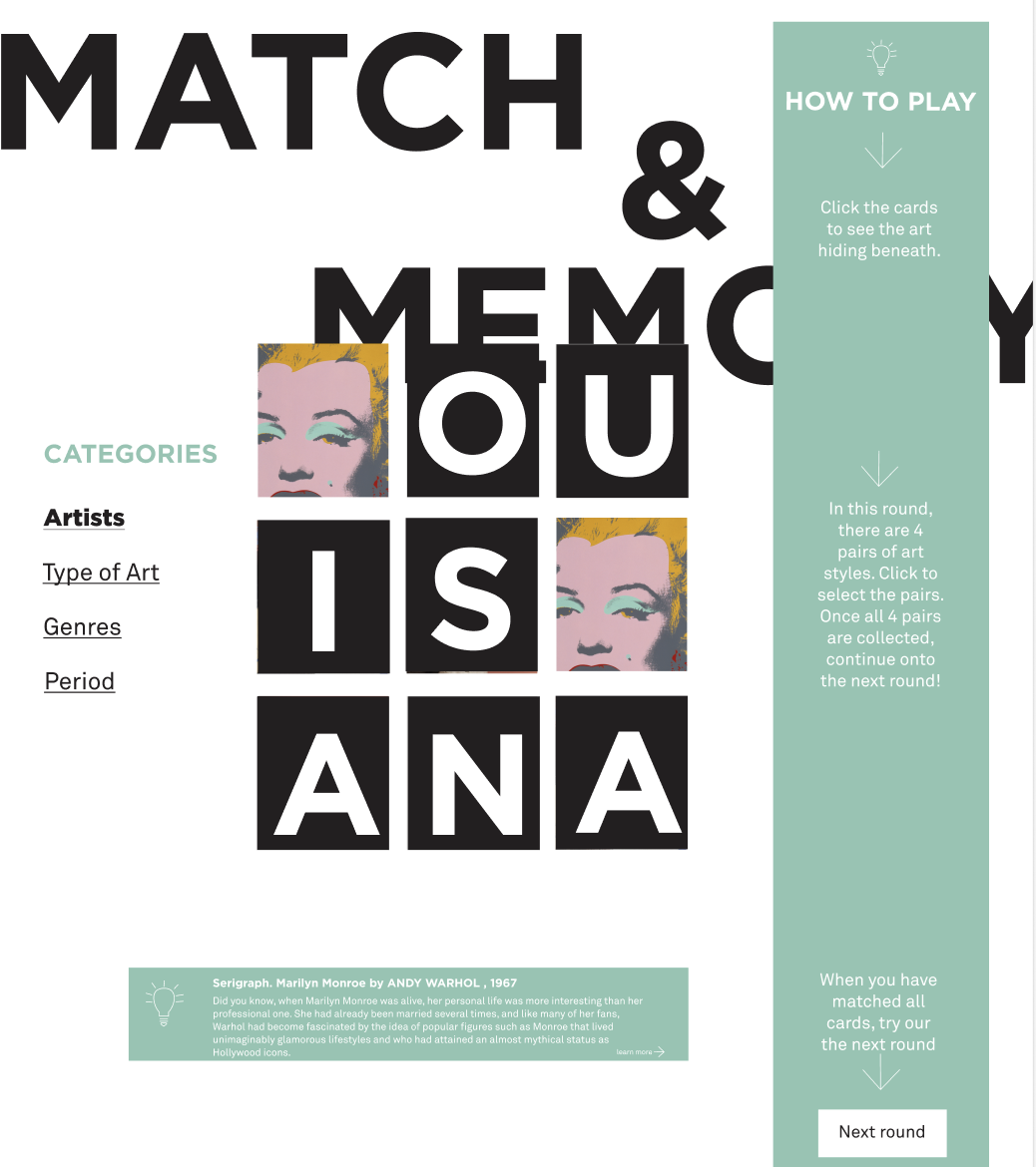 Match and memory game